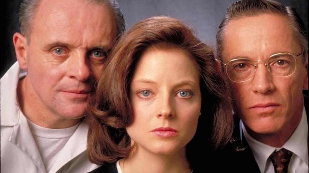 Anthony Hopkins, Jodie Foster y Scott Glenn en ‘The Silence of the Lambs’ (1991).