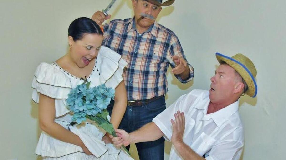 Elenco de ‘Si la me pides te la doy’: Tania Guzmán, Marcos Casanova y Carlos Barco.