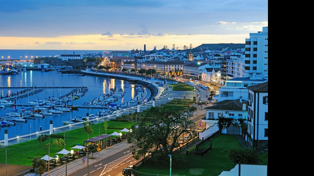 
Punta Delgada, la mayor ciudad de las Azores. 
