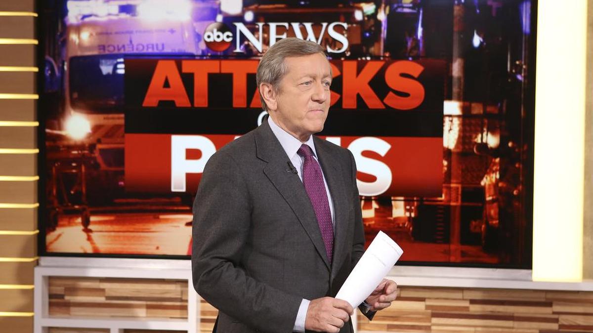 Brian Ross durante un programa de televisión el 16 de noviembre de 2015.