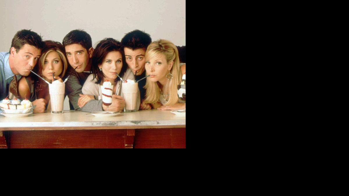 
8/22/95 -- Foto de archivo del 22 de agosto de 1995 de los actores de la serie televisiva “Friends”: Matthew Perry, Jennifer Aniston, David Schwimmer, Courteney Cox, Matt LeBlanc y Lisa Kudrow. 

