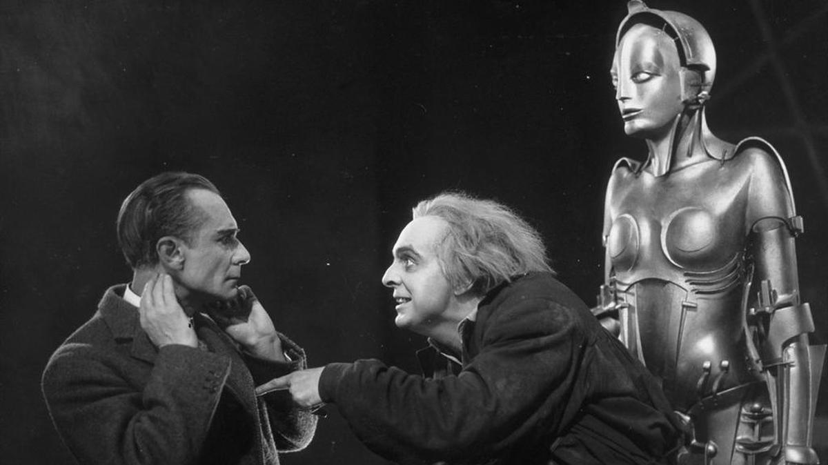 Alfred Abel y Rudolf Klein-Rogge en “Metropolis” (1927).
