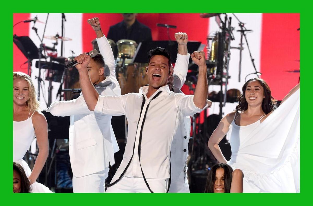Fotografía provista por “One Voice: Somos Live!” del cantante Ricky Martin durante el concierto “One Voice: Somos Live!” en California, el 14 de octubre de 2017.