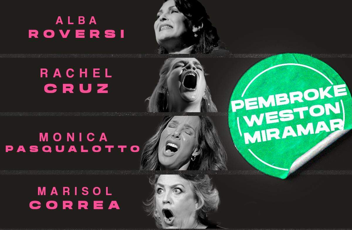 Alba Roversi, Rachel Cruz, Mónica Pasqualotto y Marisol en la obra “Monólogos de la Vagina”.