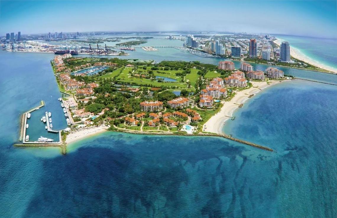 Fisher Island from above.
