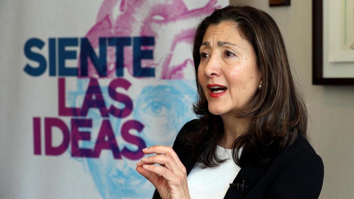 La política colombiana Íngrid Betancourt durante una entrevista con Efe el sábado 21 de abril de 2018, en Bogotá.