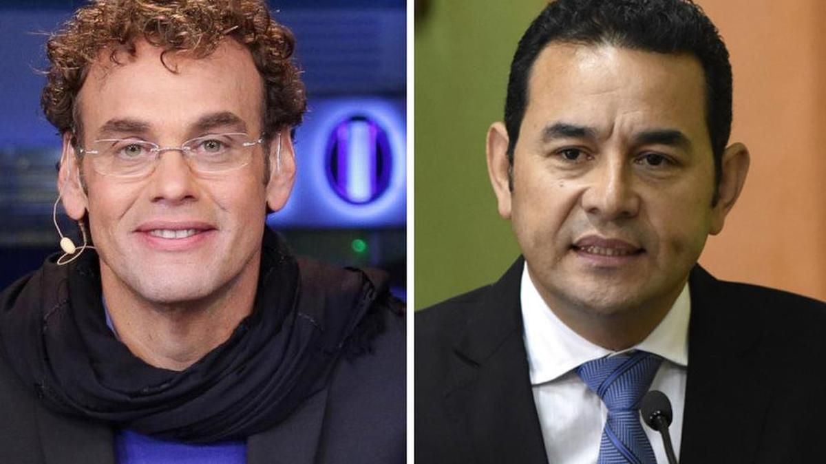 David Faitelson y el presidente de Guatemala, Jimmy Morales.