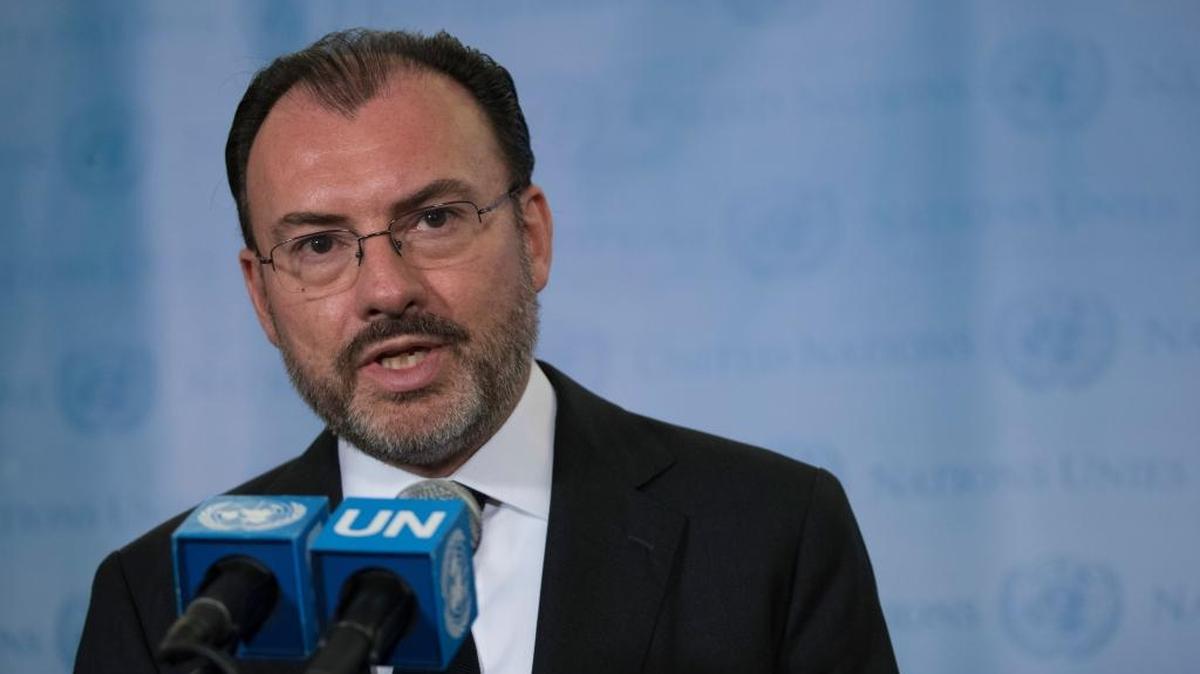 El canciller mexicano, Luis Videgaray Caso, en la Asamblea General de Naciones Unidas, el 21 de septiembre.