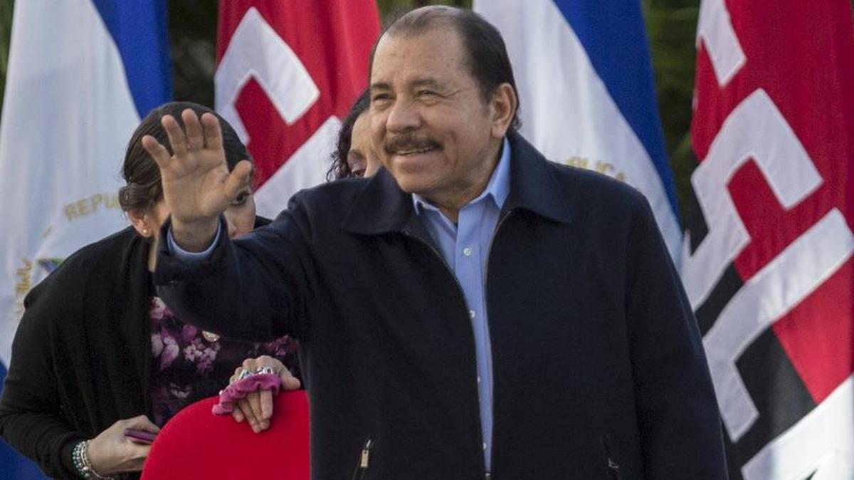El presidente de nicaragua Daniel Ortega pronuncia un discurso el martes 10 de enero de 2017, durante la toma de posesión de su tercer mandato consecutivo a la presidencia, en Managua (Nicaragua).