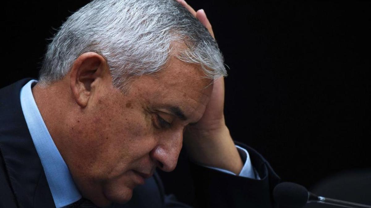 
El ex presidente de Guatemala, Otto Pérez Molina, durante una vista judicial en Ciudad de Guatemala a principios de septiembre.

