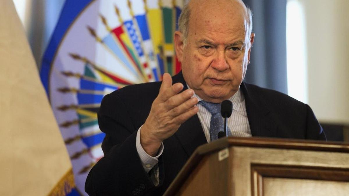 
El ex secretario general de la OEA, José Miguel Insulza, durante una disertación en la sede de esa organización en Washington, en el 2014.
