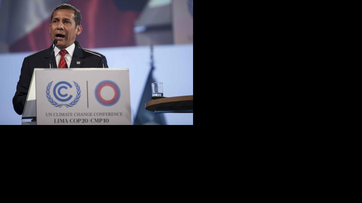 
El presidente de Perú, Ollanta Humala, en la cumbre de Naciones Unidas sobre el cambio climático.