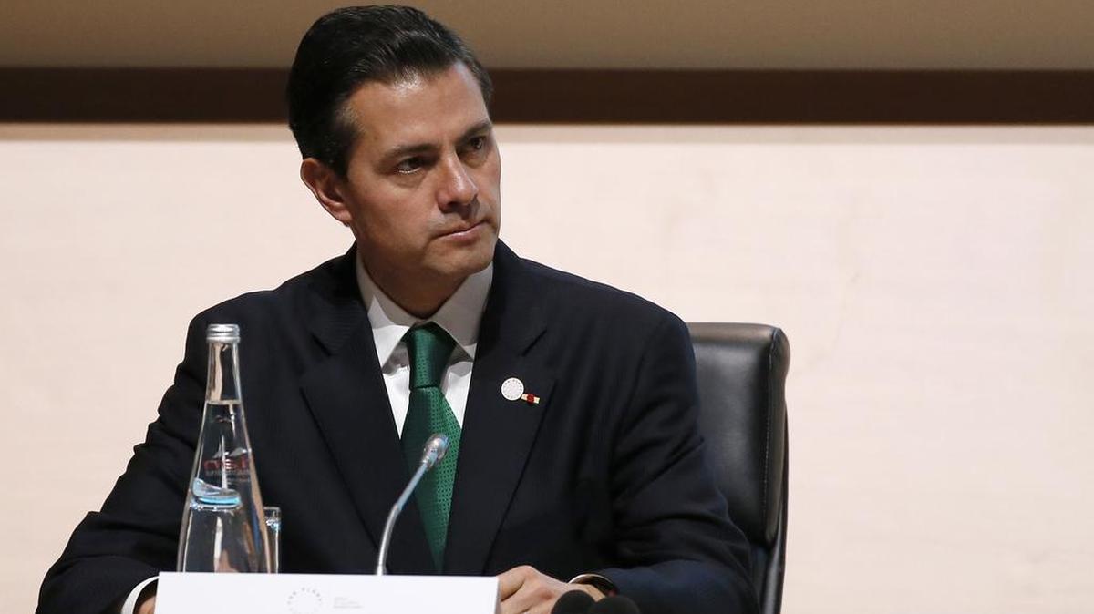 El presidente de México, Enrique Peña Nieto, durante la sesión plenaria de una cumbre ambiental en París, el 12 de diciembre del 2017.