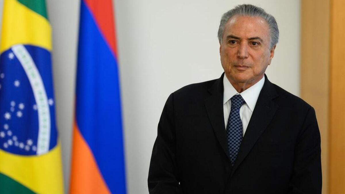 El presidente interino, Michel Temer.