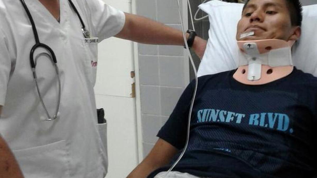 Erwin Tumiri es uno de los dos miembros de la tripulación del avión boliviano Lamia que sobrevivió al accidente la noche del lunes en Colombia.