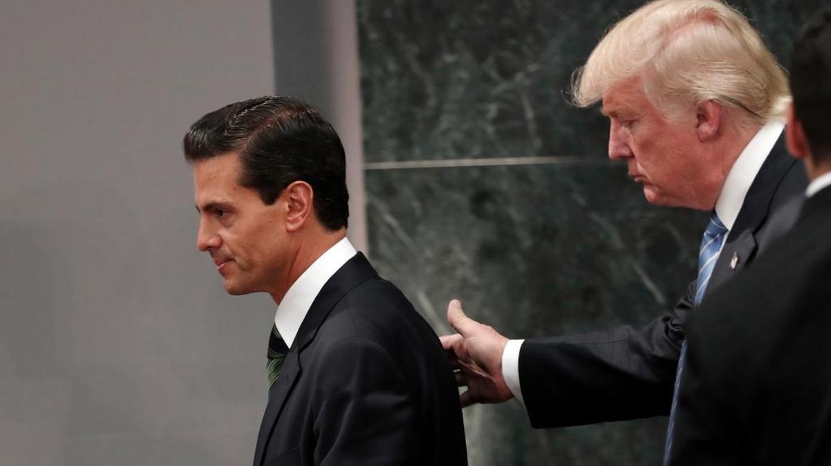 El presidente de Estados Unidos, Donald Trump, junto al presidente de México, Enrique Peña Nieto, en una foto de abril del 2017.