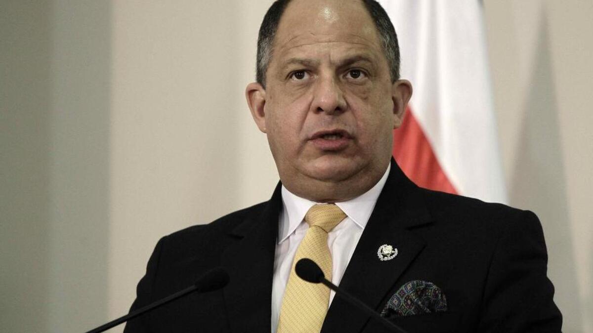 El presidente de Costa Rica, Luis Guillermo Solís, en una foto de archivo del 16 de diciembre de 2015, en San José (Costa Rica).