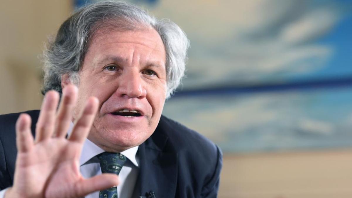 El secretario general de la Organización de Estados Americanos (OEA), Luis Almagro, habla el miércoles en la sede del organismo, en Washington.