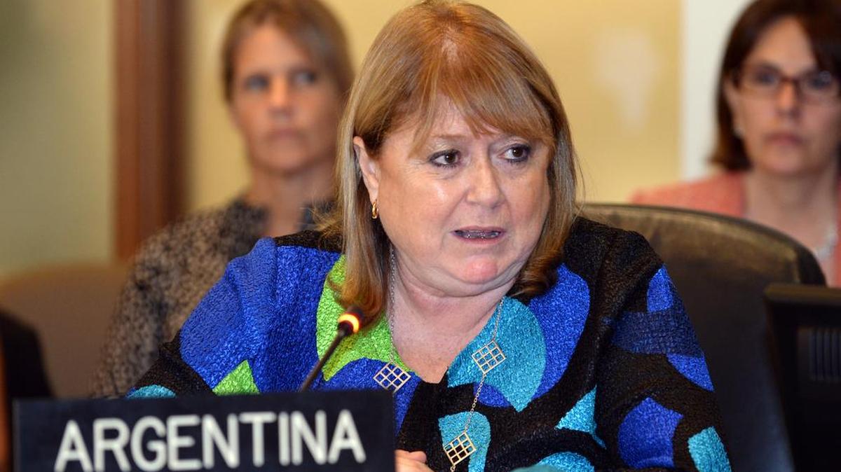 La canciller argentina Susana Malcorra durante un Consejo extraordinario de la OEA en Washington el 5 de mayo.