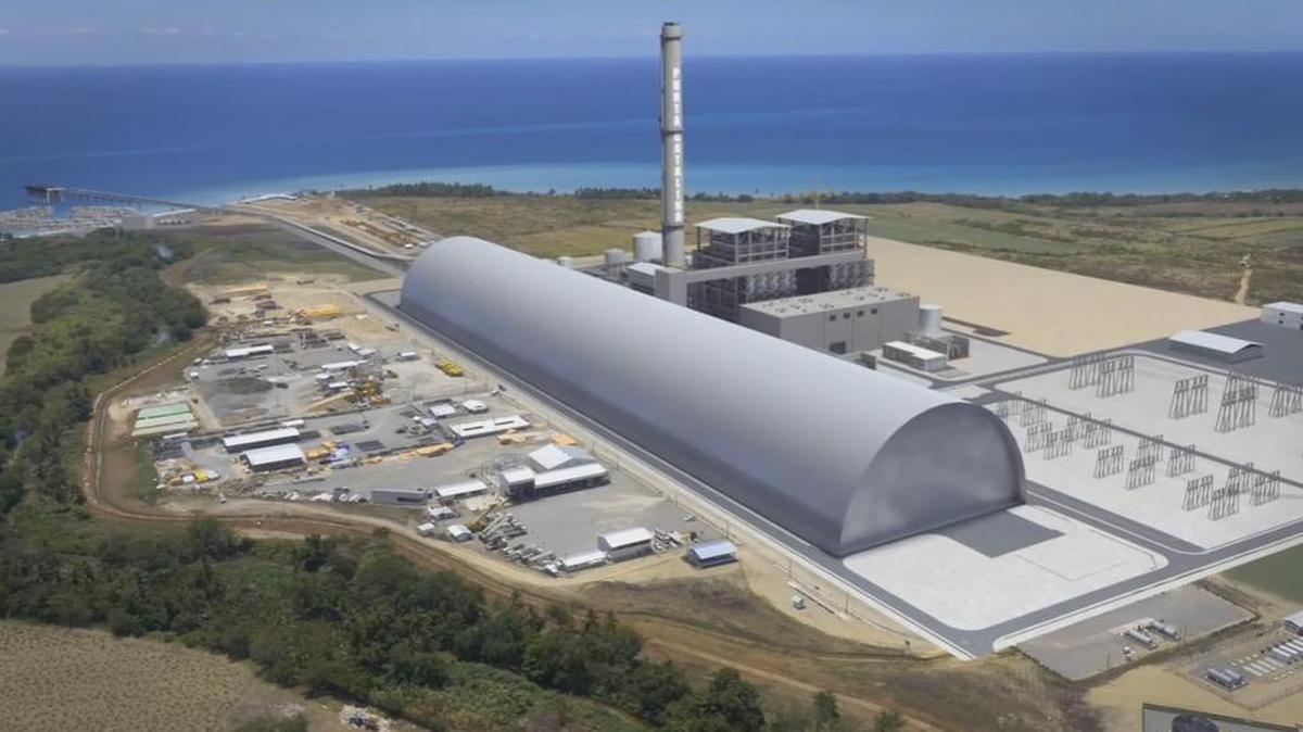 Dibujo de proyección a futuro de la planta termoléctrica que se construye en Punta Catalina.
