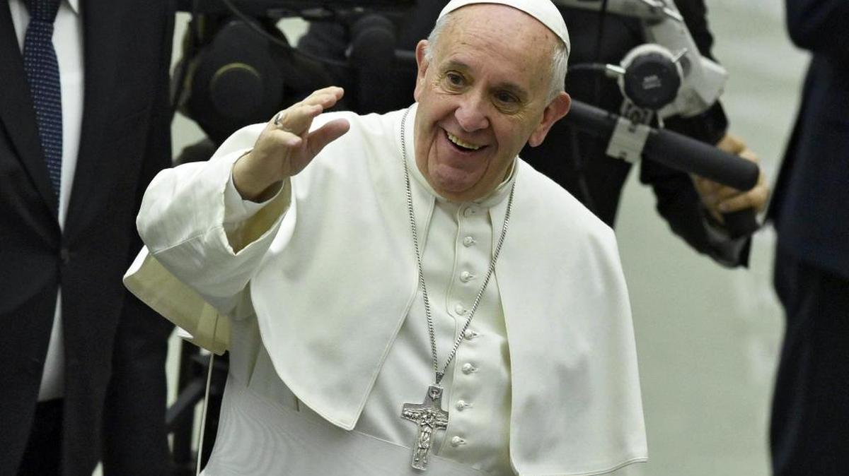 El papa Francisco ofrece su audiencia general en el aula Pablo VI en el Vaticano, el miércoles.