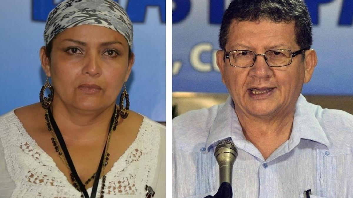 Los ex guerrilleros Victoria Sandino y Pablo Catatumbo en imágenes de archivo de noviembre del 2015.