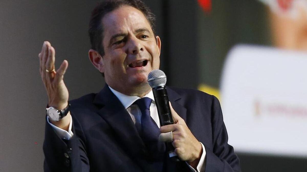 El vicepresidente de Colombia, German Vargas Lleras, entrega su informe anual en Bogotá, Colombia, el martes 14 de marzo de 2017.