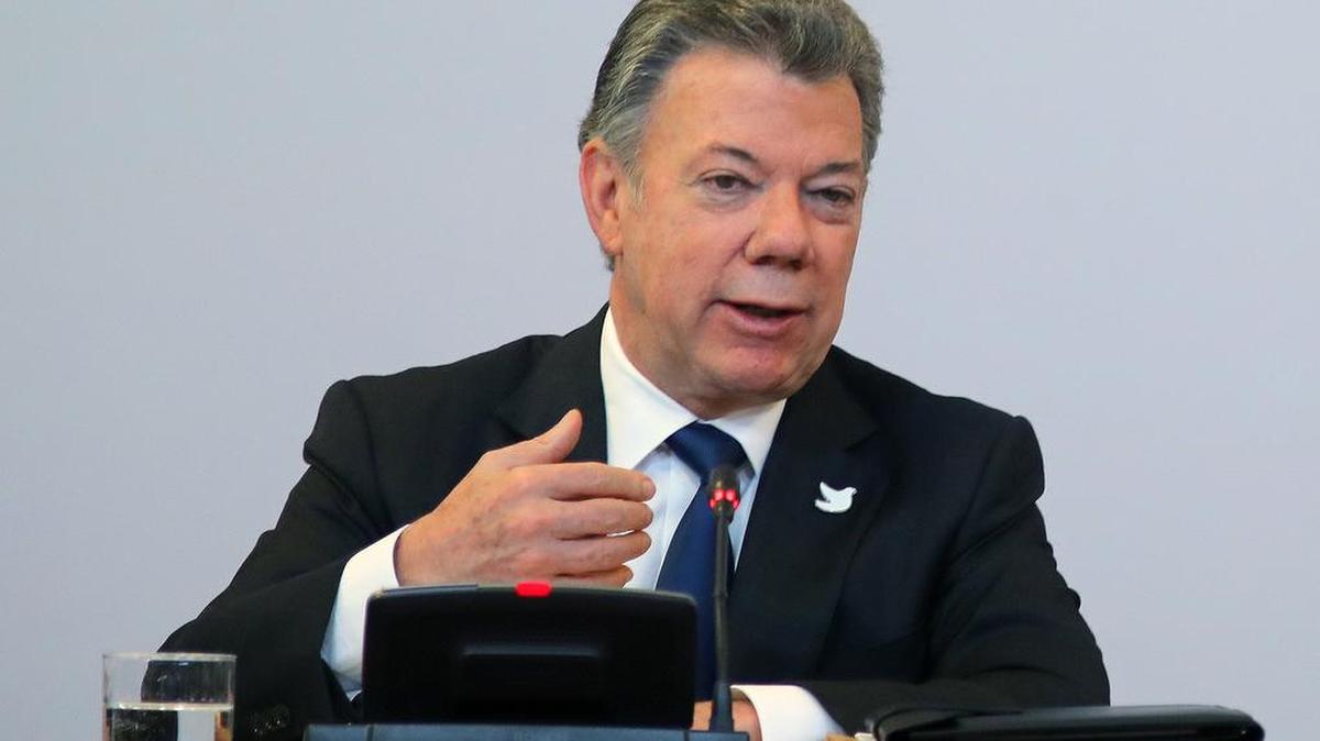 El presidente de Colombia, Juan Manuel Santos, el viernes 27 de enero del 2017.