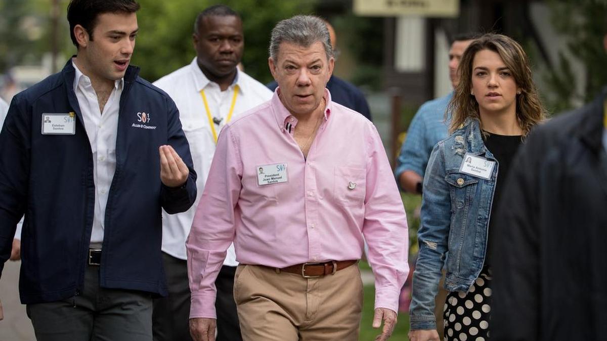 El presidente de Colombia, Juan Manuel Santos, en Idaho el 14 de julio de 2017.