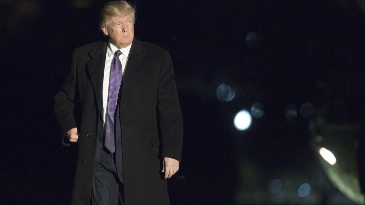 El presidente Donald Trump en la Casa Blanca, el 12 de febrero.