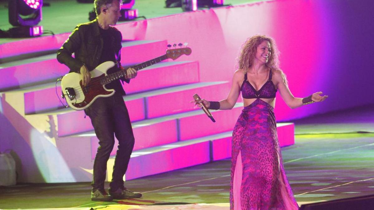  La cantante colombiana Shakira actúa durante la ceremonia de apertura de los XXIII Juegos Centroamericanos y del Caribe el jueves 19 de julio de 2018, en Barranquilla (Colombia). 