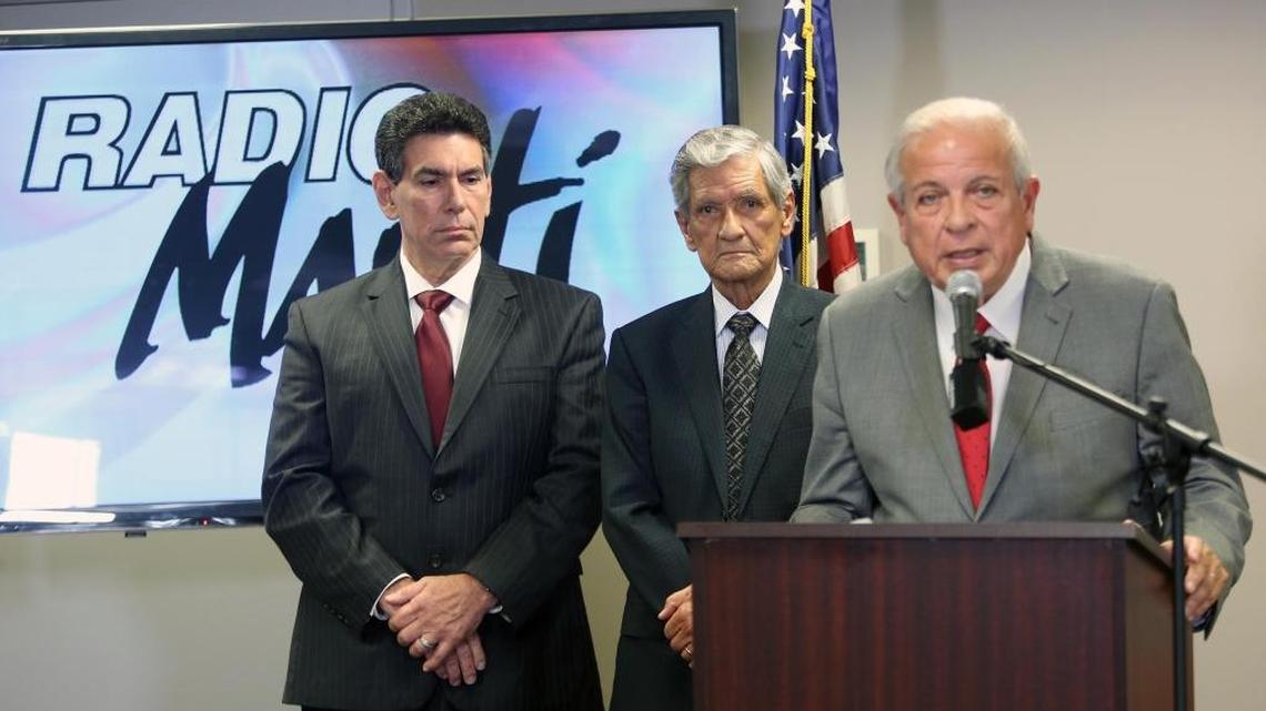 Tomás P. Regalado, director of the Office of Cuban Broadcasting, which runs Radio and TV Martí station, during a press conference in August on human rights violations in Cuba.
