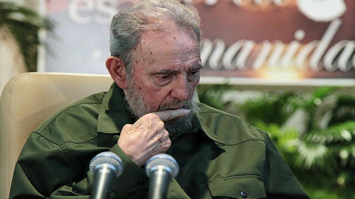 Fidel Castro durante una ceremonia en homenaje a José Martí el 26 de julio del 2010 en La Habana.