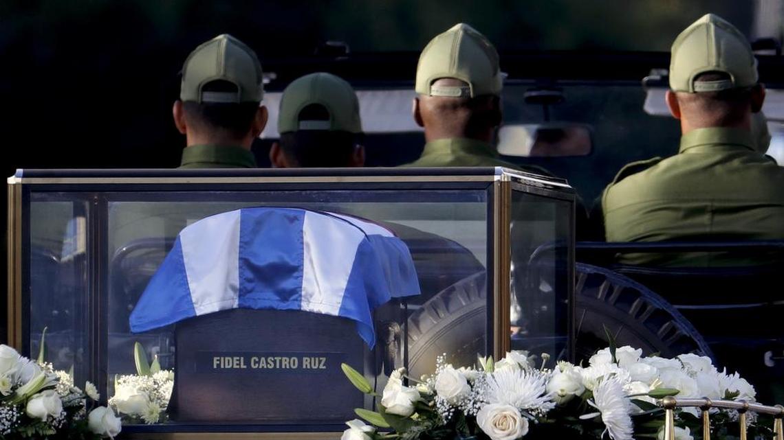 El cofre con las cenizas de Fidel Castro, en esta imagen del 30 de noviembre de 2016, en La Habana.