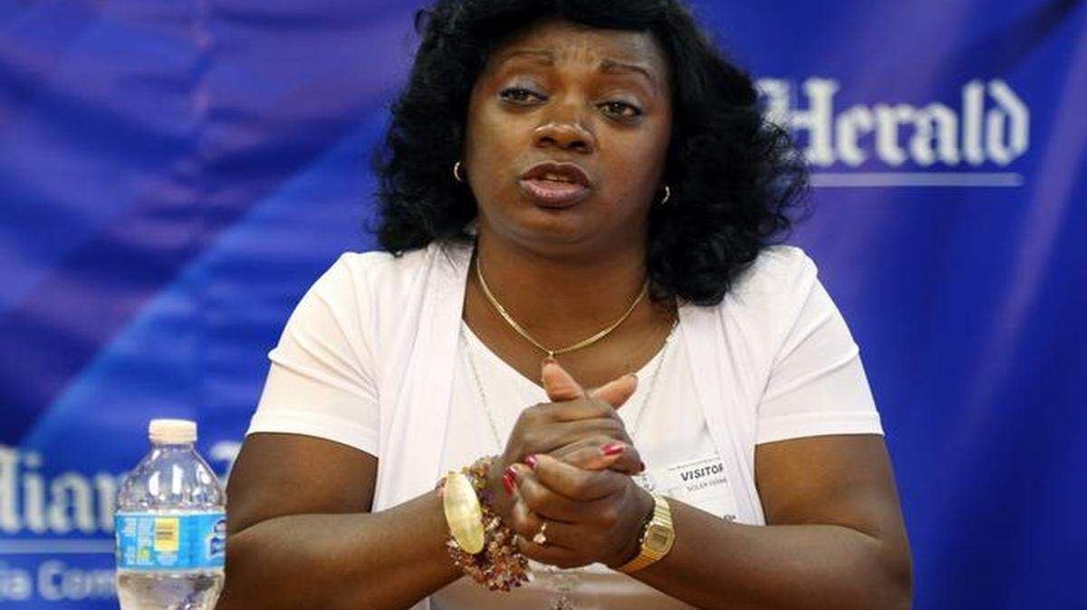 
Berta Soler en su visita al Herald de abril del 2013.
