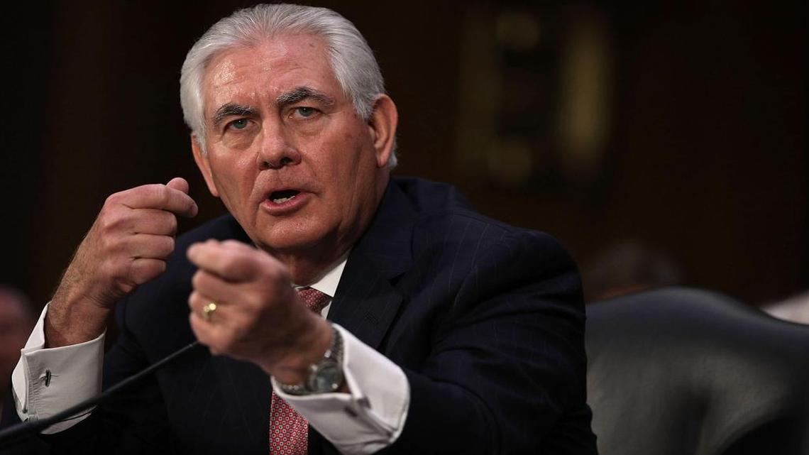 El ex presidente ejecutivo de Exxon, Rex Tillerson, durante su audiencia de confirmación como secretario de Estado ante el Comité de Relaciones Exteriores del Senado.