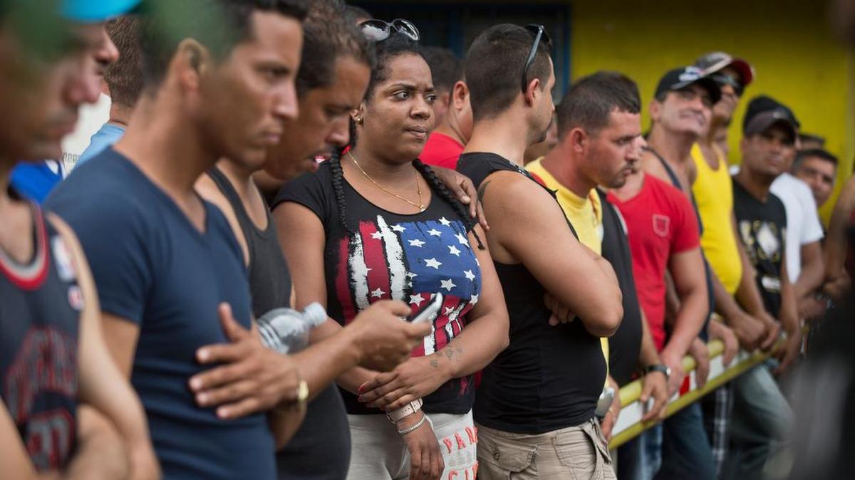 Migrantes cubanos en una protesta en la frontera de Costa Rica con Nicaragua demandando el acceso a ese último país. Al final, Managua nunca accedió a permitirles el paso.