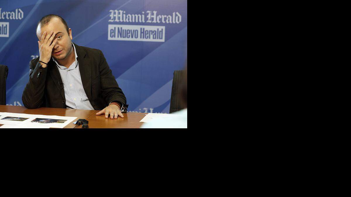 
Ángel Carromero, dirigente del Partido Popular español, se reúne con la junta editorial de el Nuevo Herald/Miami Herald el viernes en Doral. 

