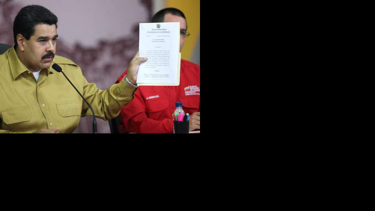 
El presidente Nicolás Maduro durante una reunión en Caracas. Foto de archivo.
