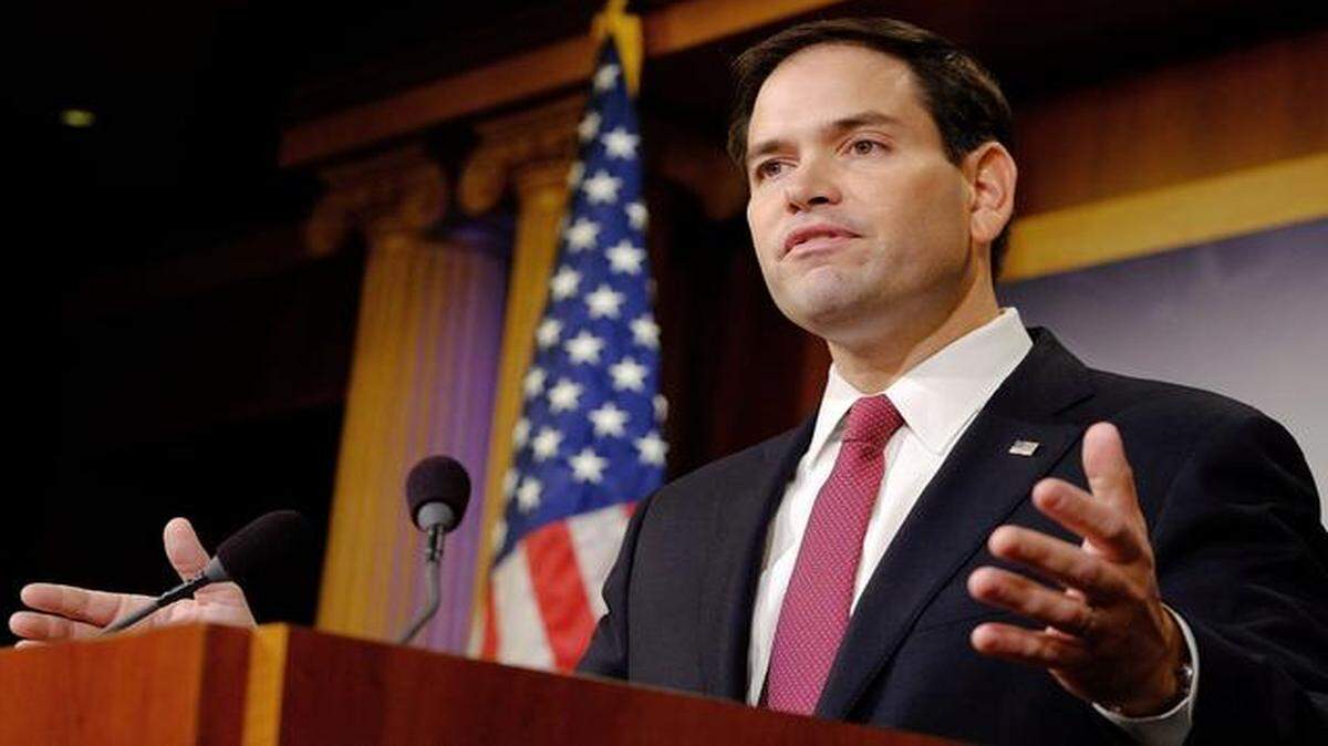 
El senador Marco Rubio durante una conferencia de prensa el 17 de diciembre del 2014 en Washington.
