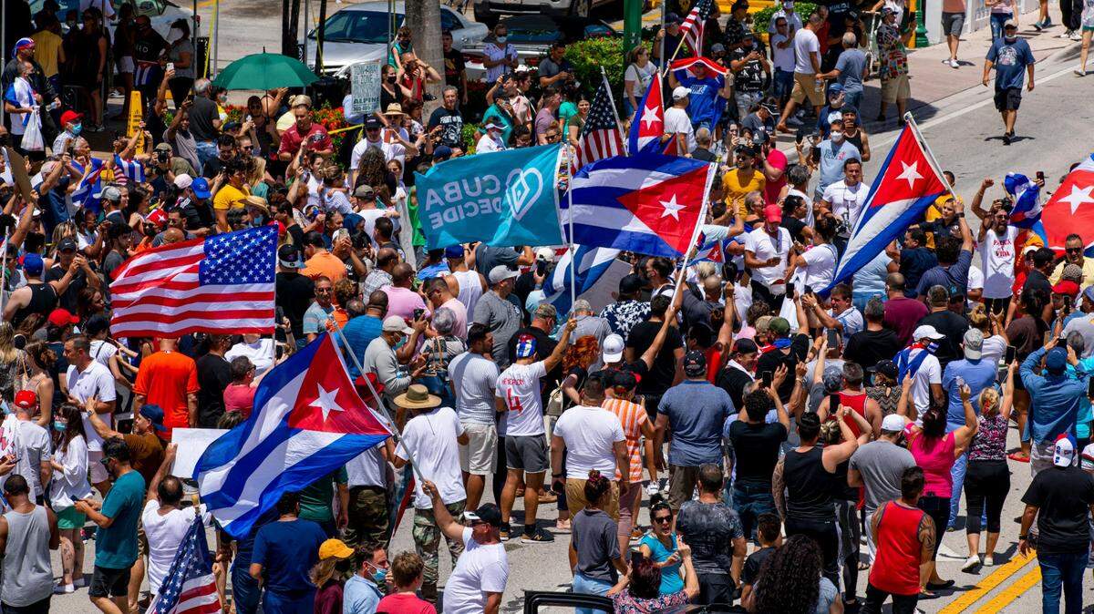 In the past, Cuban exiles have come together to demonstrate against the Cuban government, but they have been largely silent about Trump era mass deportations.