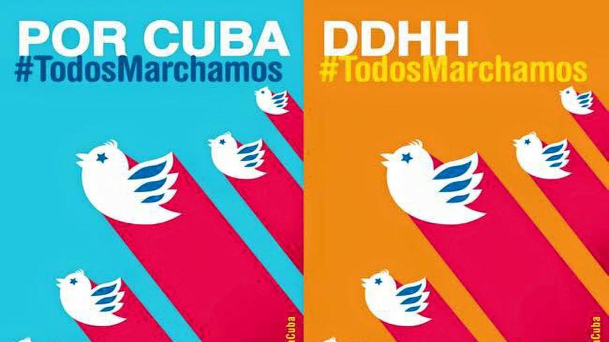 
Uno de las imágenes circuladas a través de las redes sociales para difundir el mensaje de la oposición cuba en la isla. 
