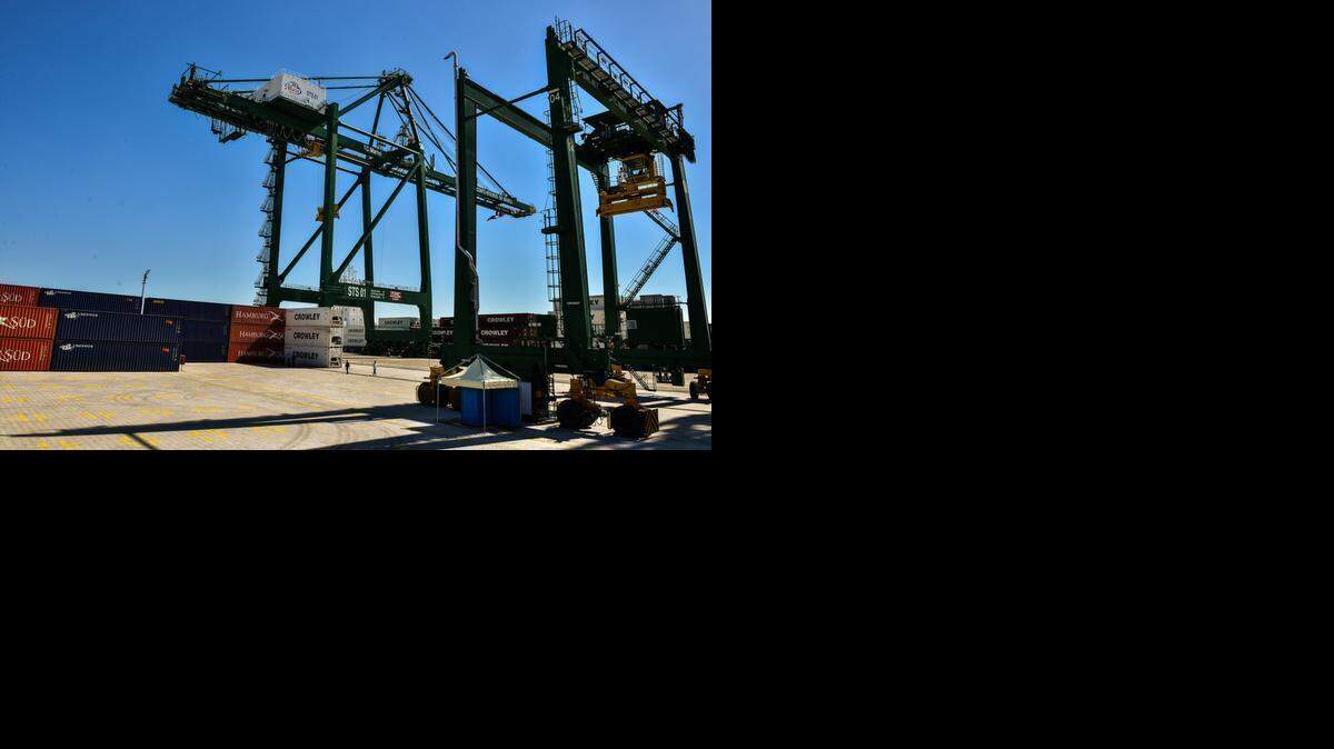 
Instalaciones del megaproyecto en el puerto de Mariel en enero del 2014.
