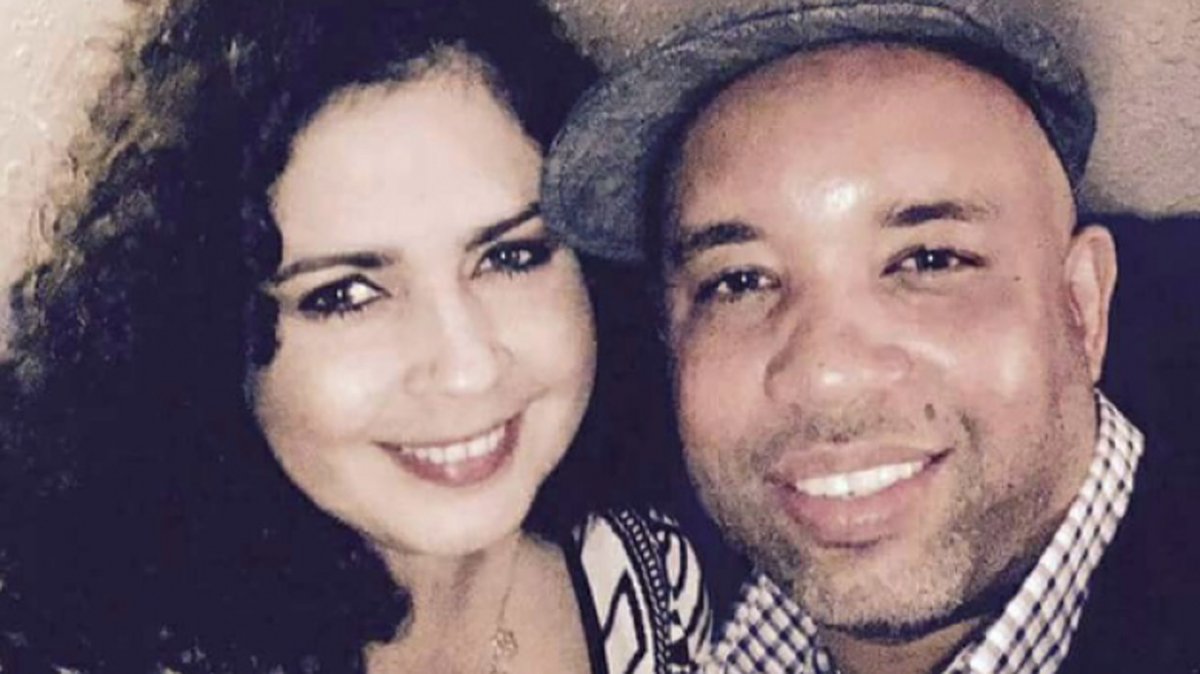 Yenisel Valdés y su esposo en una imagen de diciembre pasado.