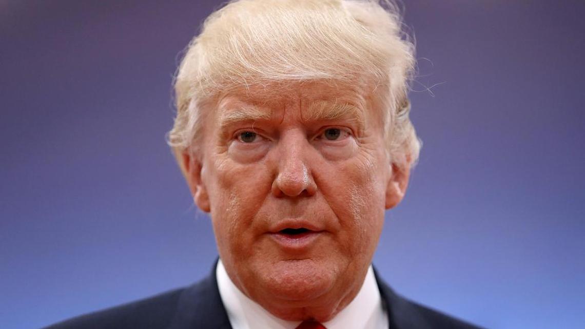 El Presidente de los Estados Unidos Donald Trump durante la cumbre económica del G20 en Hamburgo, Alemania, el 8 de julio de 2017.