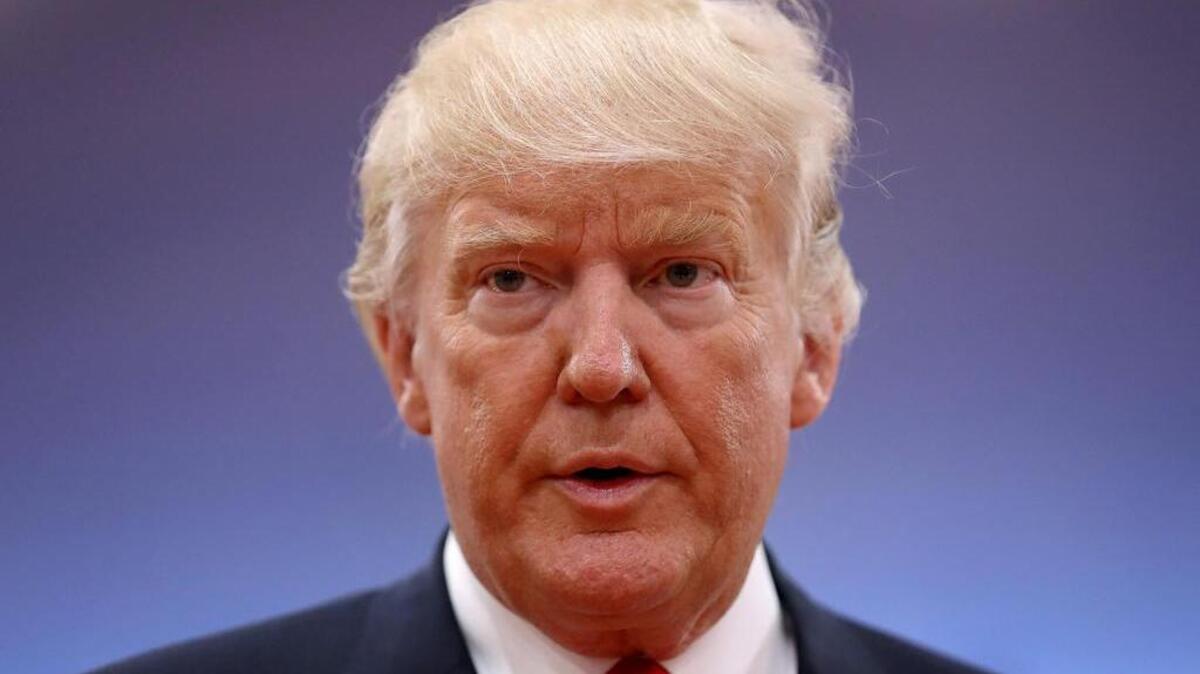 El Presidente de los Estados Unidos Donald Trump durante la cumbre económica del G20 en Hamburgo, Alemania, el 8 de julio de 2017.