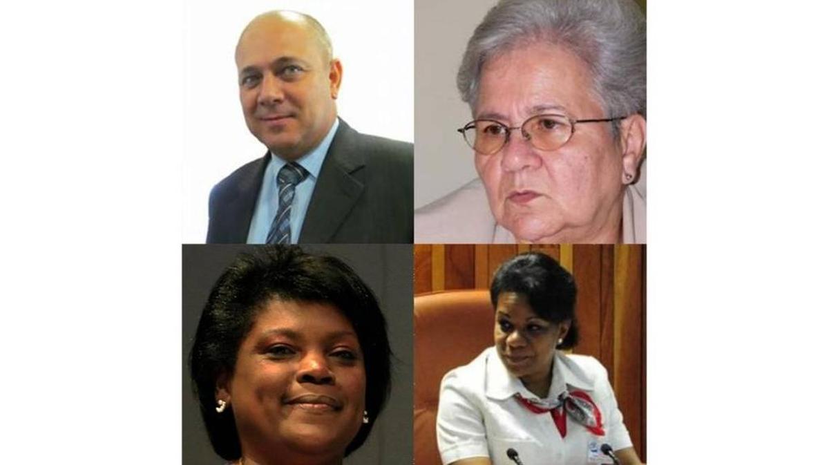 De izquierda a derecha: Roberto Tomás Morales Ojeda, Gladys María Bejerano Portela, Beatriz Johnson Urrutia e Inés María Chapman.