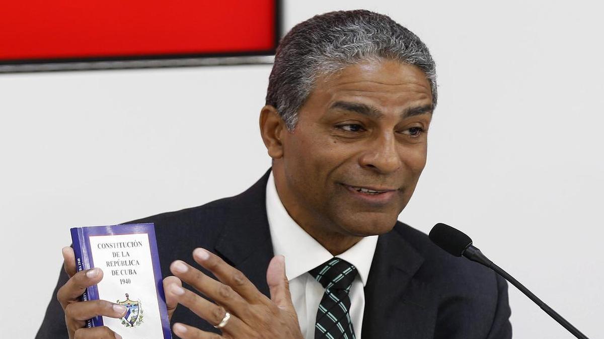 El opositor cubano Óscar Elías Biscet, el 23 de mayo en Madrid. 