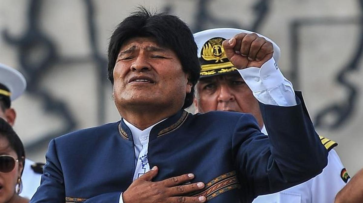 El presidente boliviano Evo Morales durante una ceremonia en la Plaza de la Revolución, el 20 de mayo del 2016 en La Habana.