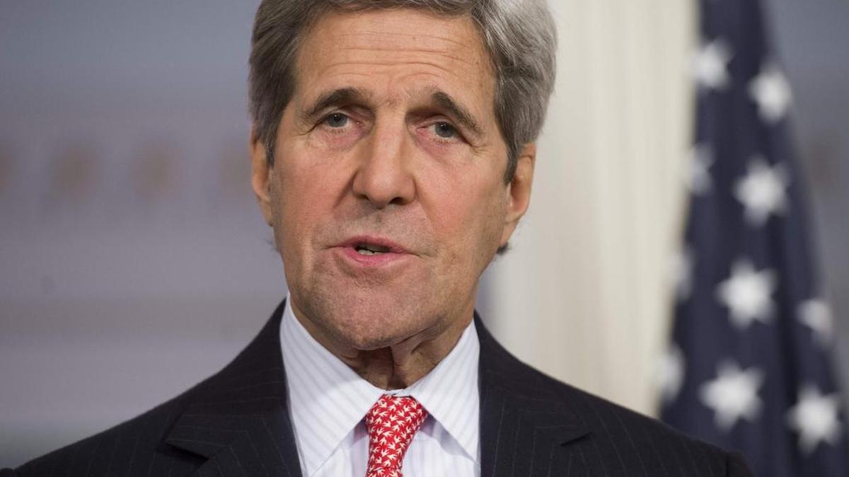 El secretario de Estado, John Kerry habla este jueves durante una conferencia de prensa en Washington.